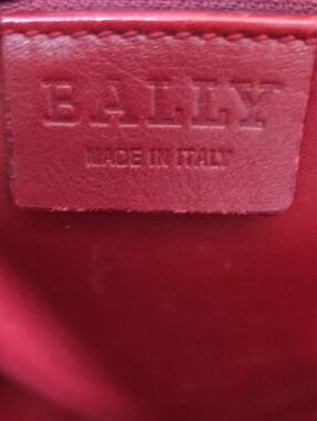 Bally | Bags | Vintage Bally Black Patent Tote Red Interior Handles ...